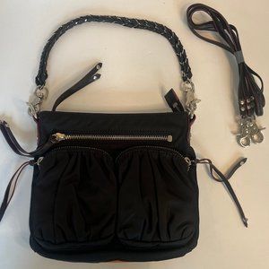 MZ WALLACE Large Black Nylon Shoulder Bag Purse